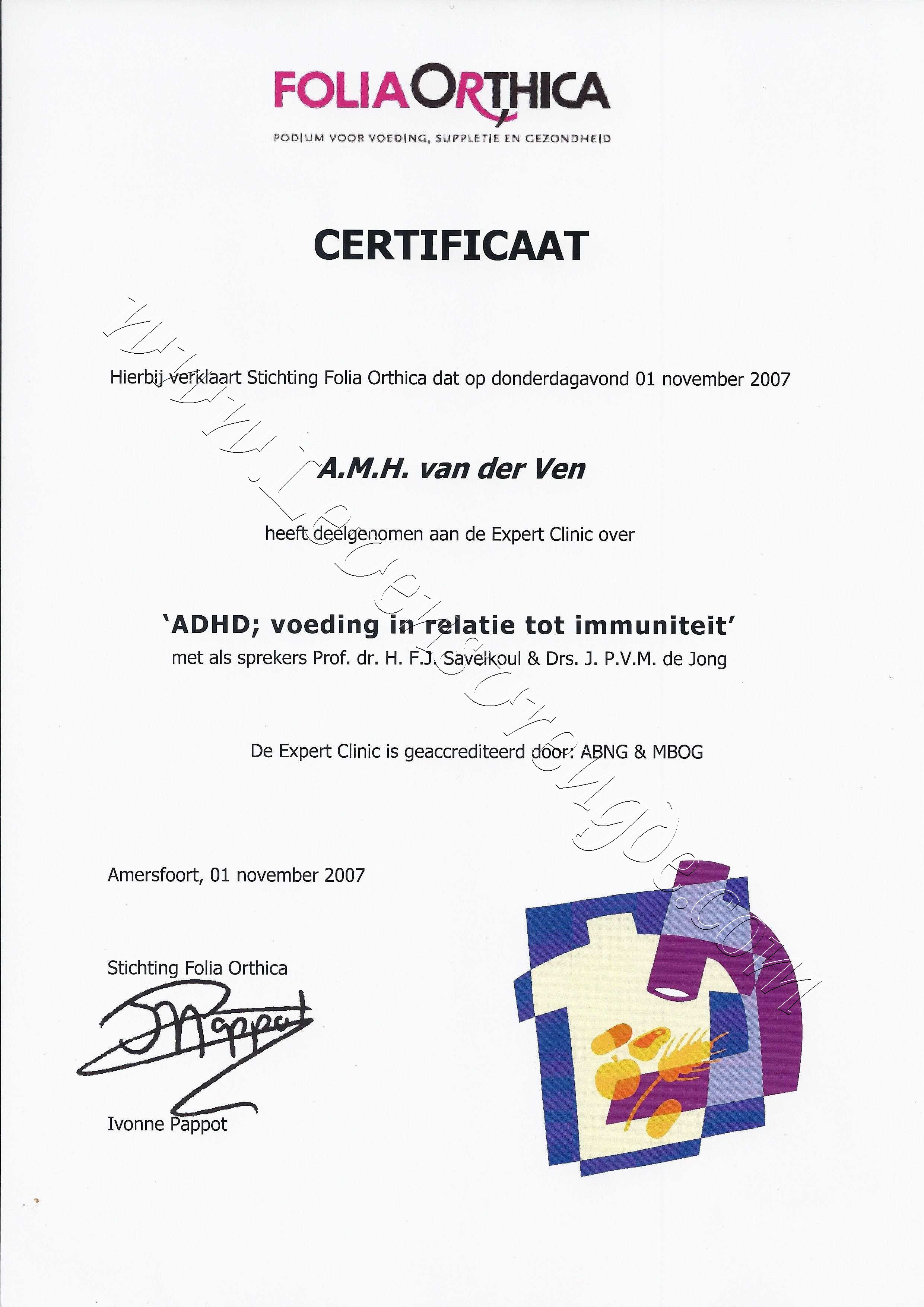 ADHD Voeding in relatie tot immuniteit